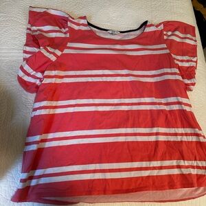 Crown Red and White Striped Kids Tee